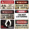 Warning No Farting Slogan Vintage Metal Tin Signs Home Bar Pub Decorative Plates Danger Retro Sign Wall Stickers Art Poster