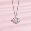 Dream Planet Collarbone Chain Personality Unique Girl Heart Gift Neck Chain Fantasy Color Zircon Moonstone Star Necklace