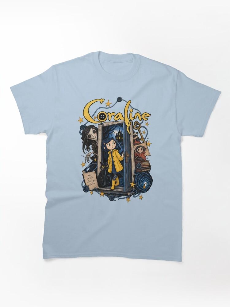 Coraline Vintage Coraline, Coraline Yellow Raincoat Graphic, Dark Fantasy Gothic Horror Classic T-Shirt
