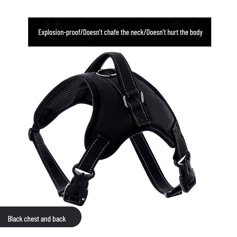 Golden Retriever & Labrador Medium-Large Dog Harness-Leash with Thick, Eight-Strand, Explosion-Proof Rope