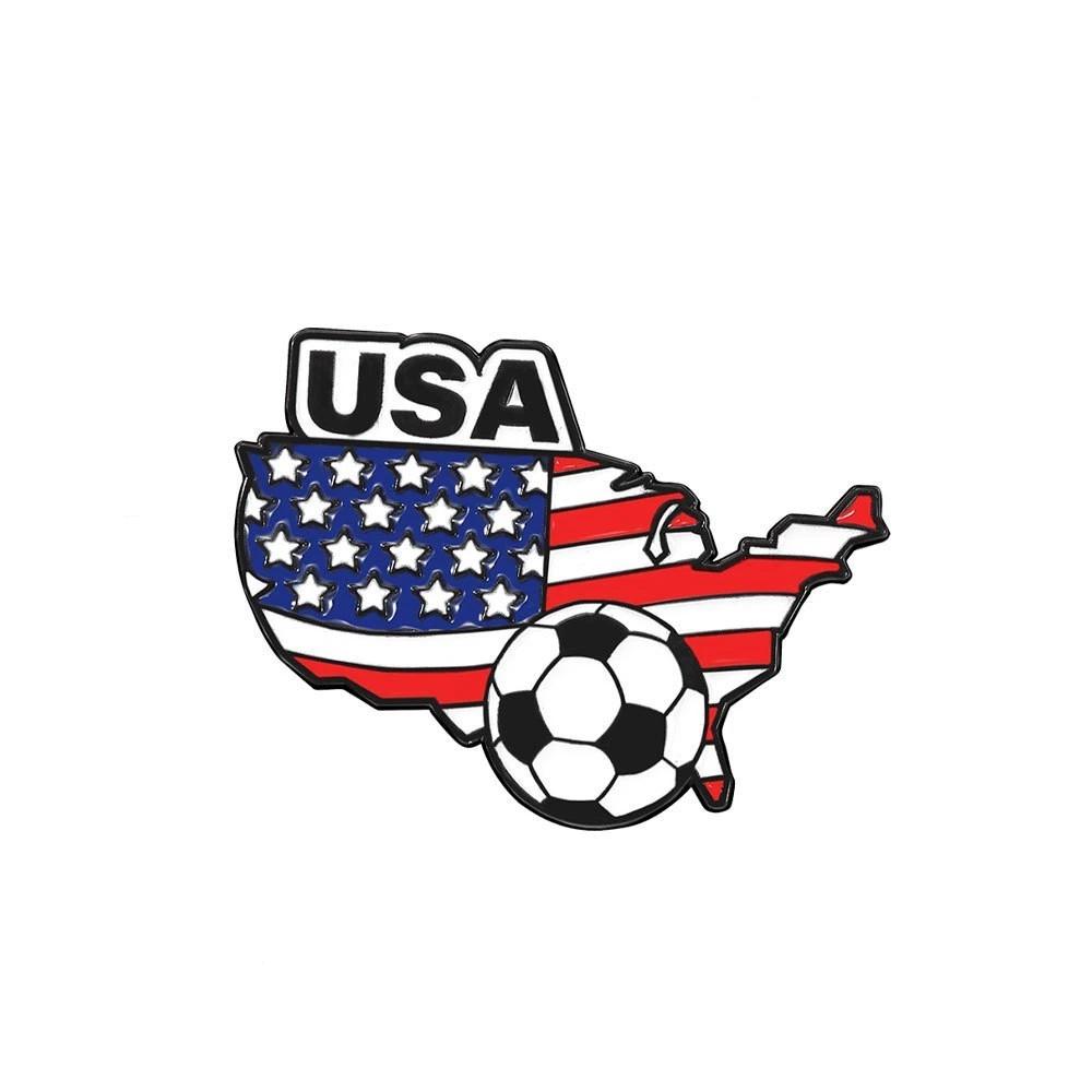 Waterproof Soccer Enamel Pin Badges, Cute Cartoon Football Brooches for Clothing Accessories