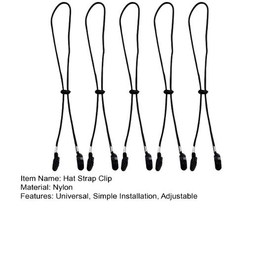 5 Pezzi Clip Regolabili per Cinturino del Cappello Cappelli Elastici Corde Chinino Rimovibili Vestibilità Sicura Clip per Cinturino del Cappello Antivento Clip per Cinturino del Cappello Anti-Perdita