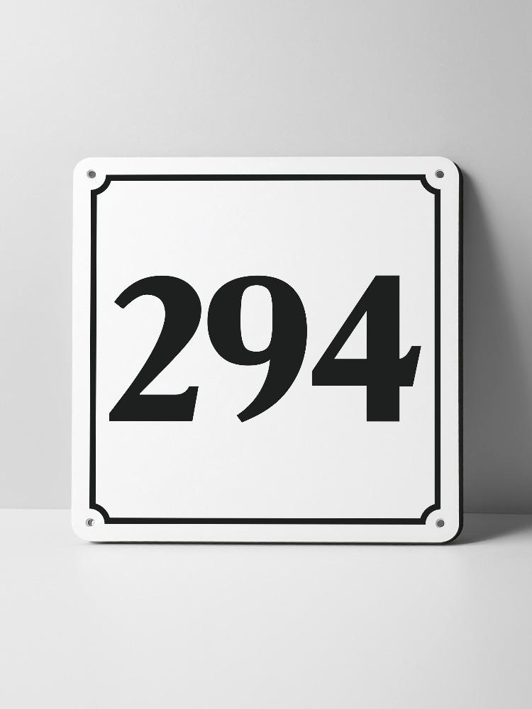 Metal Sign Black House Number On White Background Outdoor Wall Art Decor