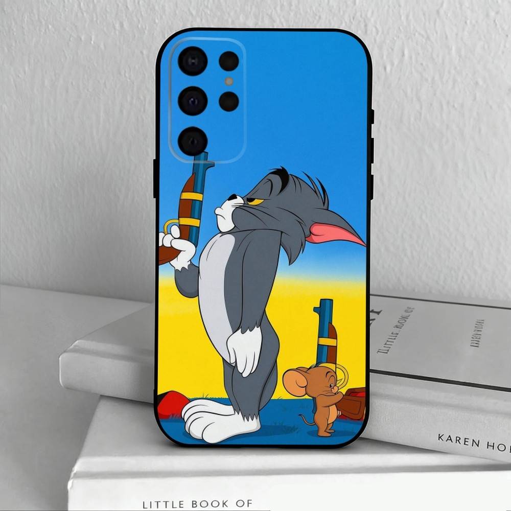 F-Funny TomS Cartoon J-JerryS  Phone Case For Samsung S25,S24,S21,S22,S23,S30,Ultra,S20,Plus,Others Soft Black Cover