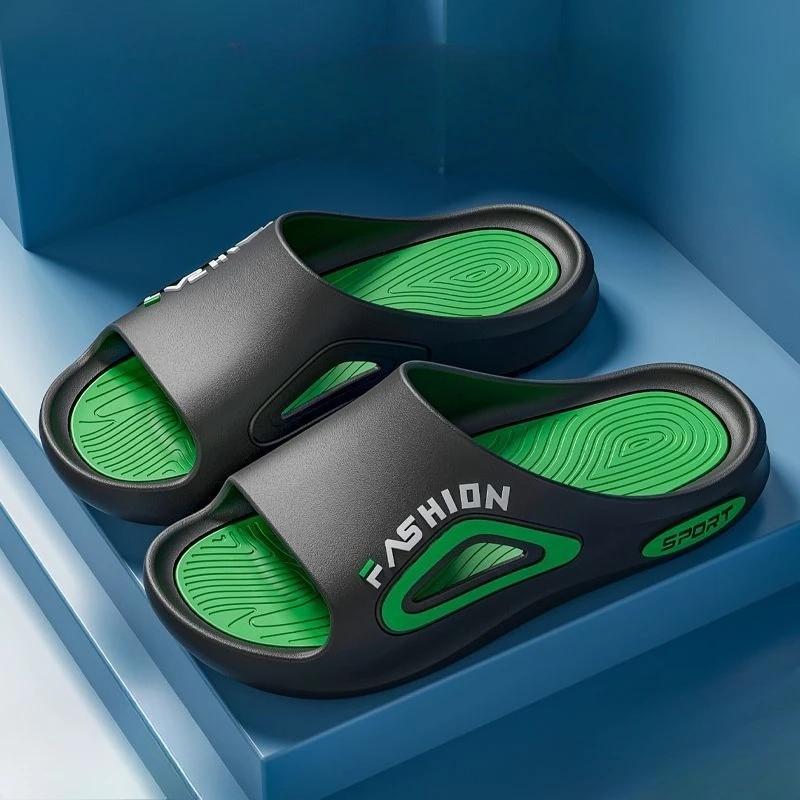 

Fashion Walk Around Home Male Slipper Anti-slip Indoor Platform Slides House Clappers 2025 Original Pvc Fun Mascullino Y2k Men s Shoe 44-45