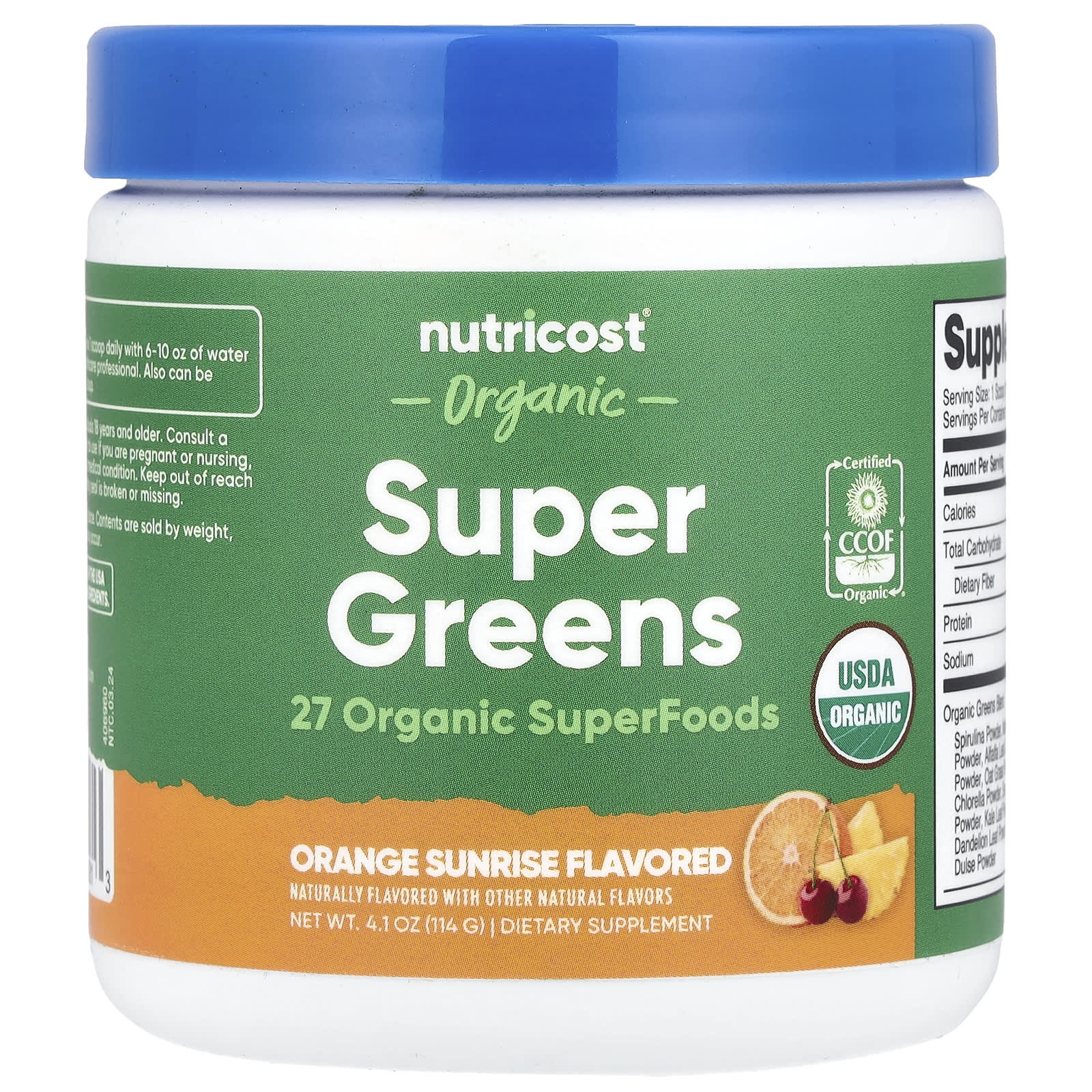 

Organic Super Greens, Orange Sunrise, 114G(4.1Oz)