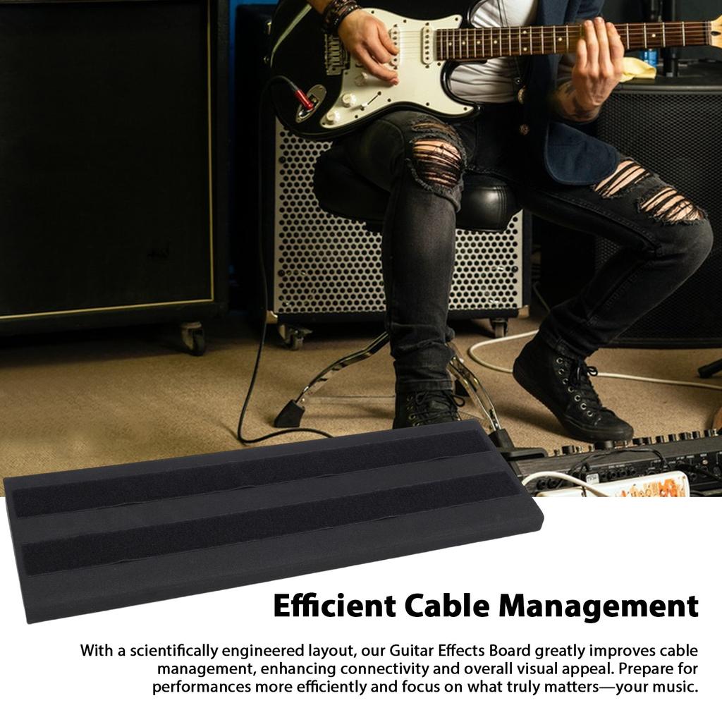 Guitar Effects Pedal Board High Density EVA Pedalboard Lightweight Portable Effect Pedal Board with Adhesive Tape Cable
