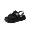 Spring and summer 2024 new platform sports sandals fashionable versatile buckle with beach shoes thin Roman shoes trend