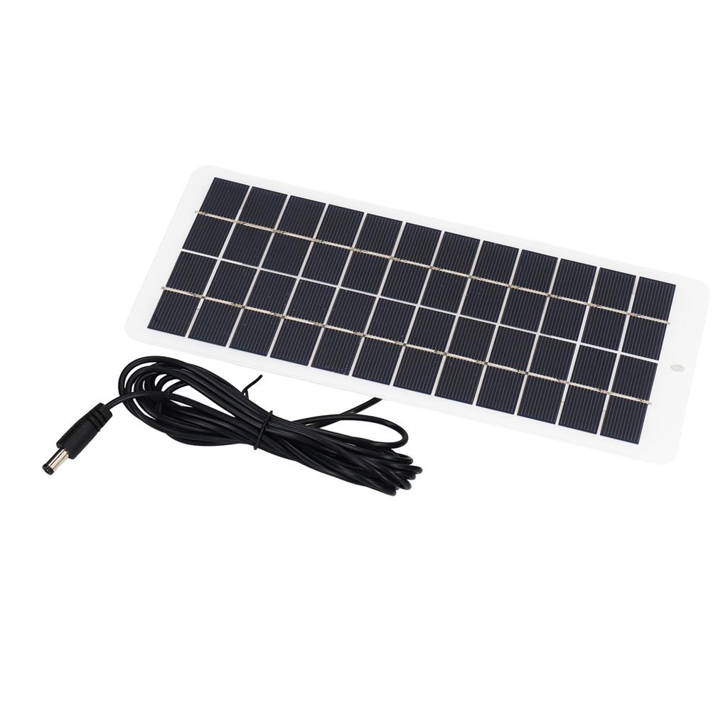 Solar Panel Polysilicon High Light Transmission Portable Solar Cell with DC Interface for 3.7V Battery 5W 12V