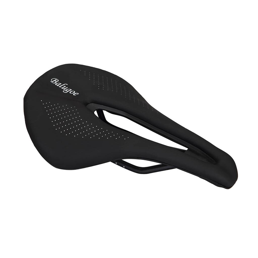 Aking Bicycle MTB Road Bike Racing Breathable PU Soft Seat Faux Black Saddle, Saddle, Lightweight, Leather, Comfortable, Shock-Absorbing, Cushion,