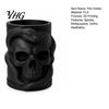 3D Printed Ornament Skull & Snake Pen Holder, Gothic Pencil Collectible Figurine Desk Organizer for Makeup Brush Stationery Storage, Halloween