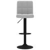 Tabouret de Bar - VIDAXL - Chaise Pivotante - Velours Gris Clair - Réglable en Hauteur - 360°