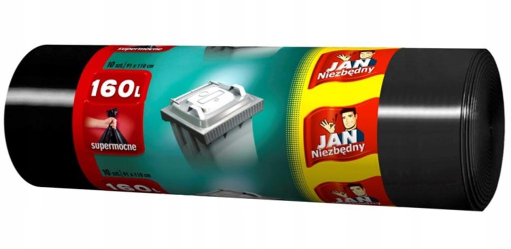 Jan Niezbędny garbage bags 160l 10 pieces universal black