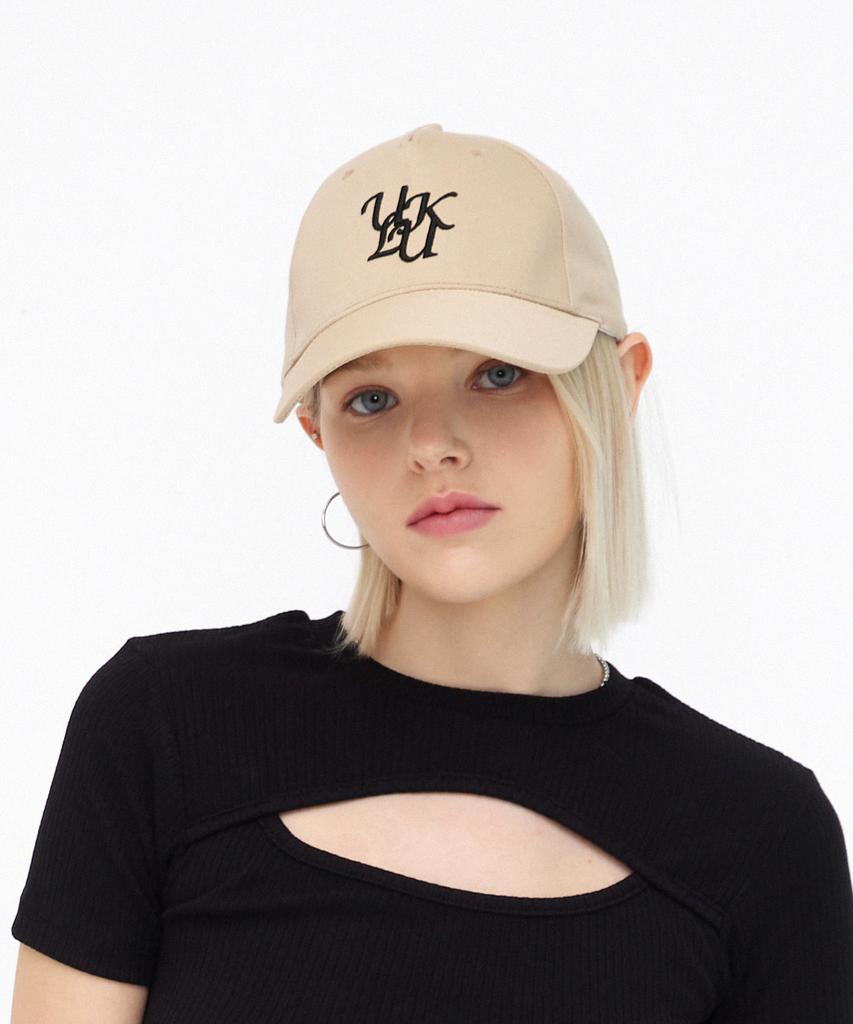 ULUK Lucida Embroidered Cotton Ball Cap_Beige