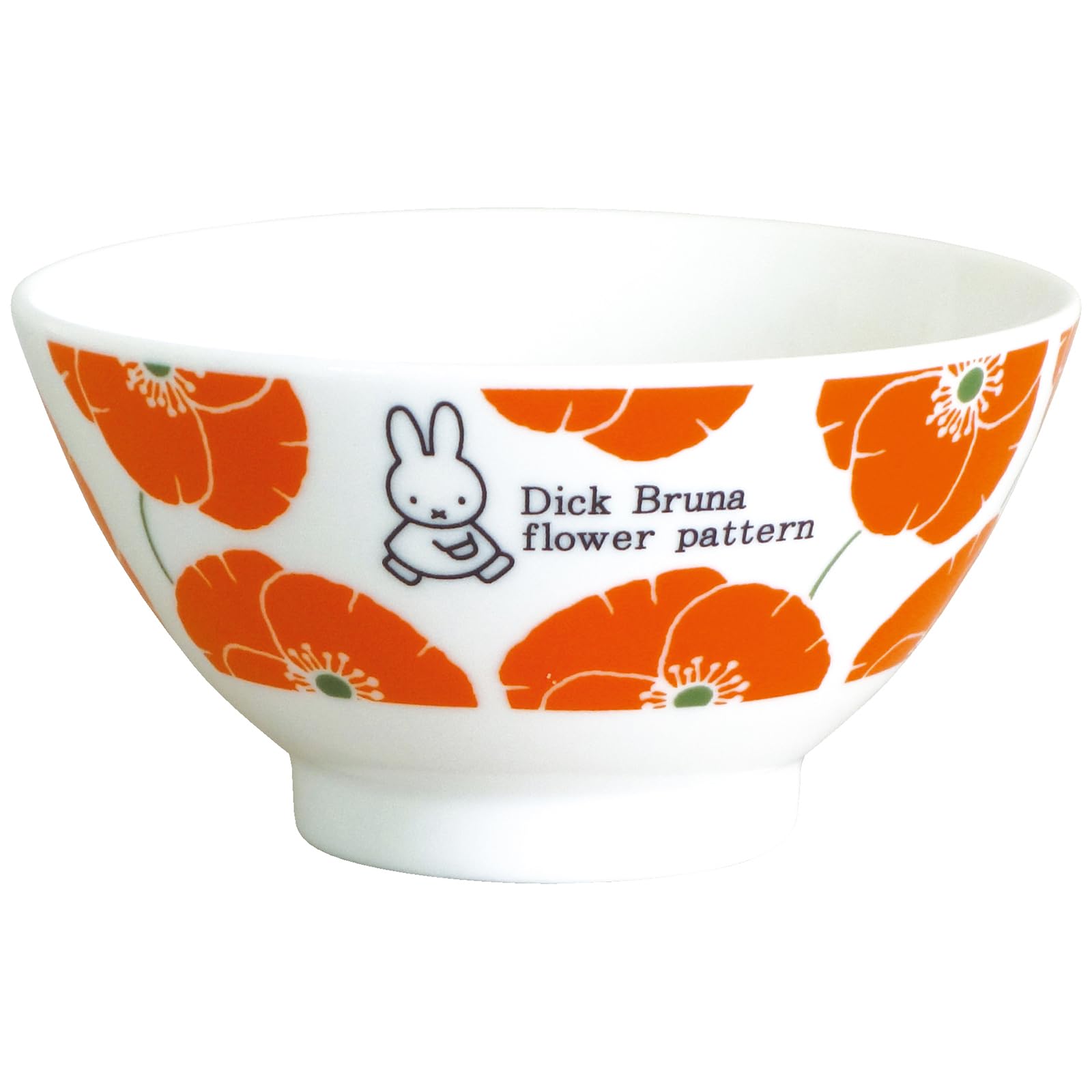 

Dick Bruna Tea Approximately Microwave and Dishwasher Flower Made in Product Number 208191 Miffy Bowl, 12cm, Safe, Pattern, Red, Japan,