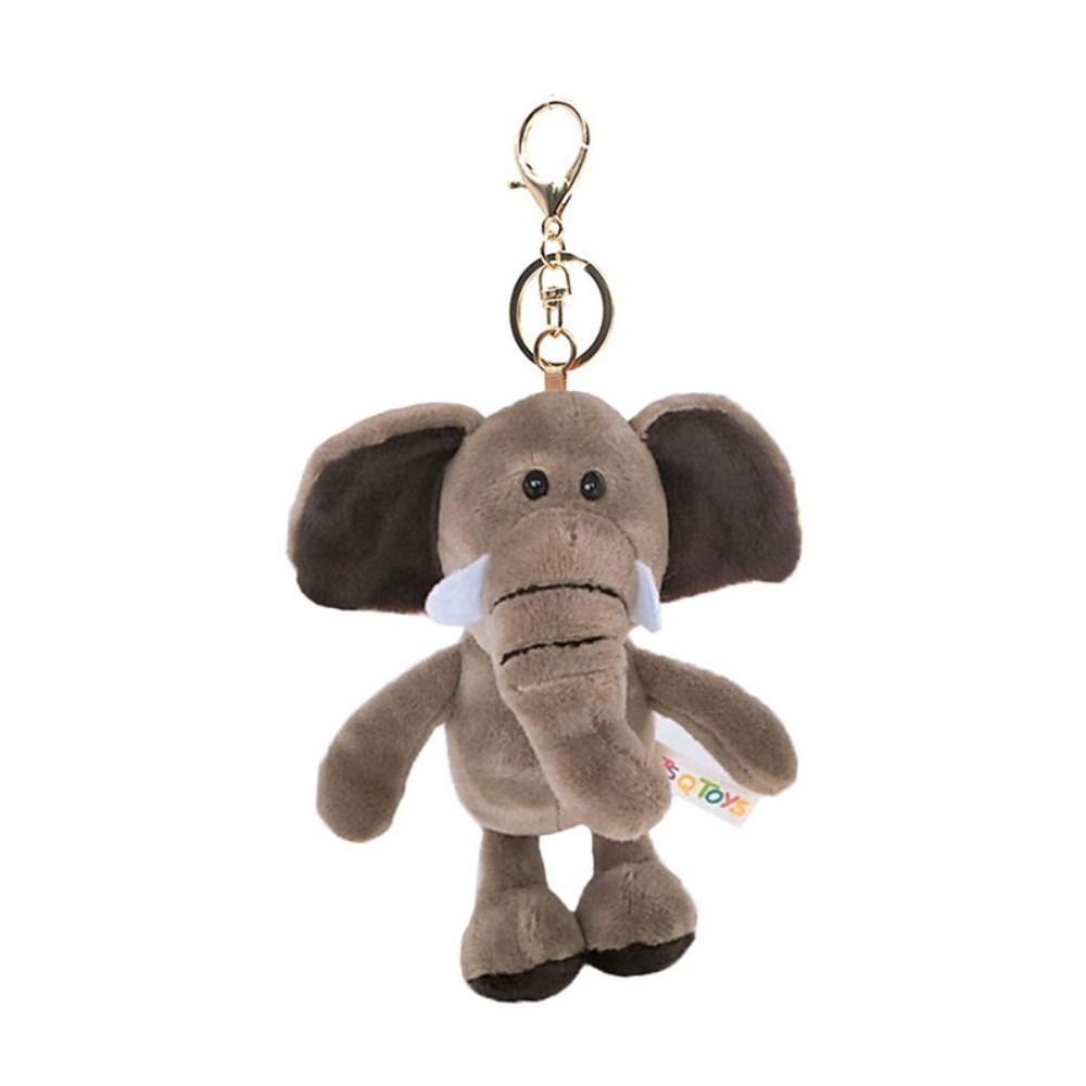 Stuffed Animal Animal Plush Keychain Jungle Brother Elephant Lion Keyring  Best Gifts