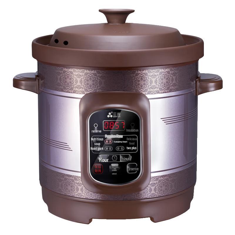 SANYUAN Smart 4L Purple Clay Electric Stew Pot CN plug (adapter included)