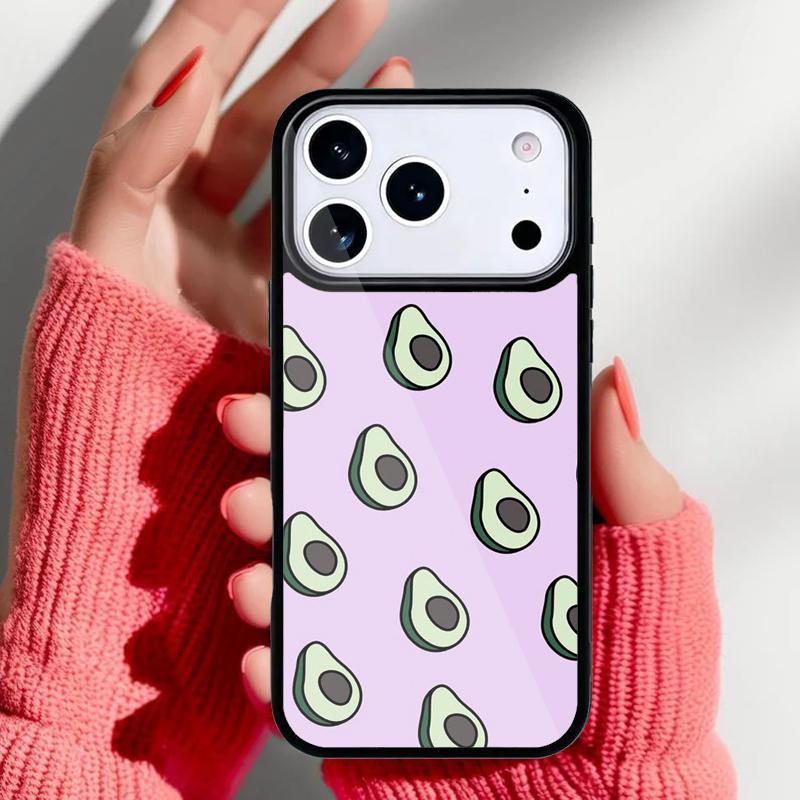 Newest Delicious Avocado Pattern Phone Case for iPhone 17 Air 16e 15 14 13 Pro Max Back Cover for 12 11 Pro Coque