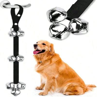 1 Stück Hundetürglocke Premium-Qualität Schnalle Verstellbare Hundeglocke Hund am Türknauf oder überall in der Nähe der Tür befestigt, Länge und Höhe verstellbar