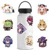Zestaw 50 sztuk Naklejek Chibi Genshin Impact | Wodoodporna Dekoracja Anime Na Etui Telefonu Ipad Bagaż Laptop