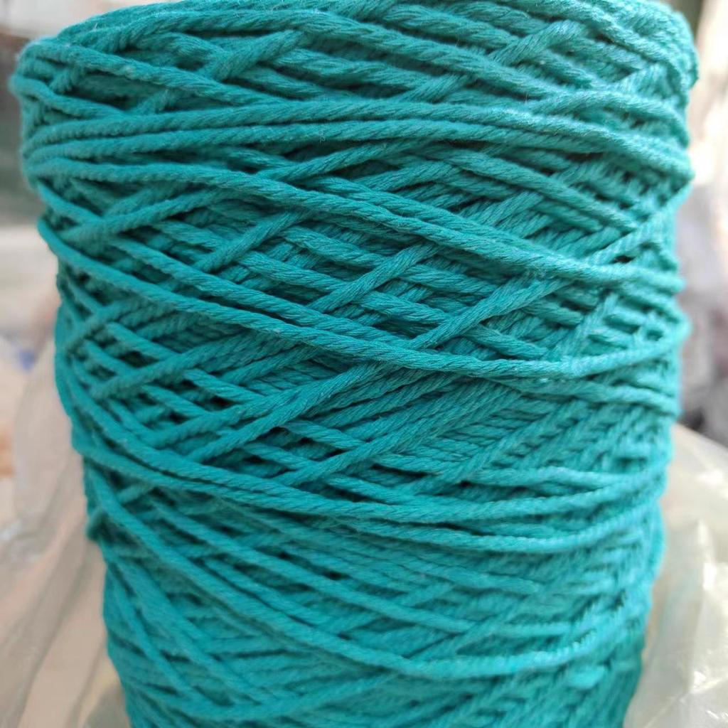 3 mm, 4 mm, 5 mm farbiges geflochtenes Baumwollseil für selbstgemachte und handgefertigte Wandteppiche, Geschenkdekoration, Hüte