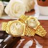 Paar Uhr Herren Gold Business Retro Temperament Paar Herren Stahlband Legierung Vielseitig Mode Quarz Uhr