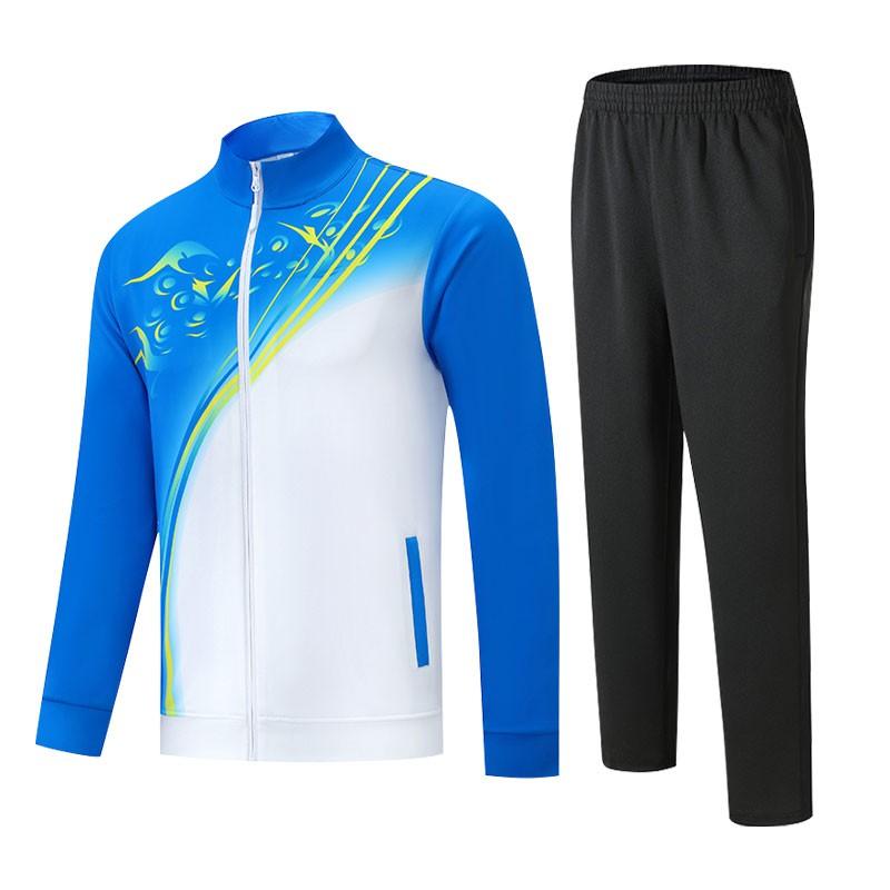 Unisex Sports Tracksuit Set Long Sleeve Athletes Training Running
