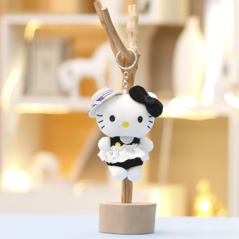 Hello Kitty Plush Toy Cat Keychain With Soft Short Plush For Cute Bag Charm
