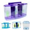 Multifunctional Acrylic Split Fish Tank Breed Box with LED Light Imitation Plant