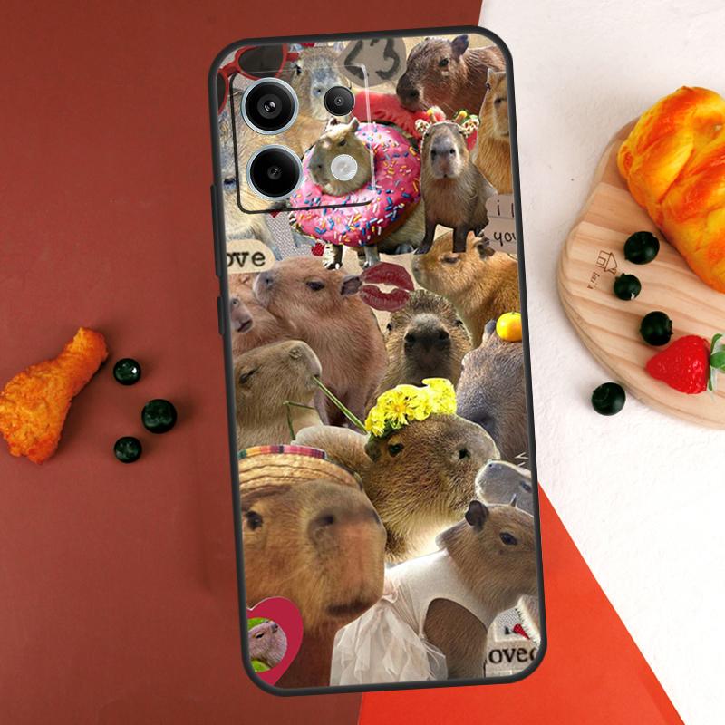 Capybara Cute Case For Xiaomi Redmi Note 14 13 Pro 9 10 11 12 Pro 10S 11S 12S Redmi 14C 13C 10C 12C Coque