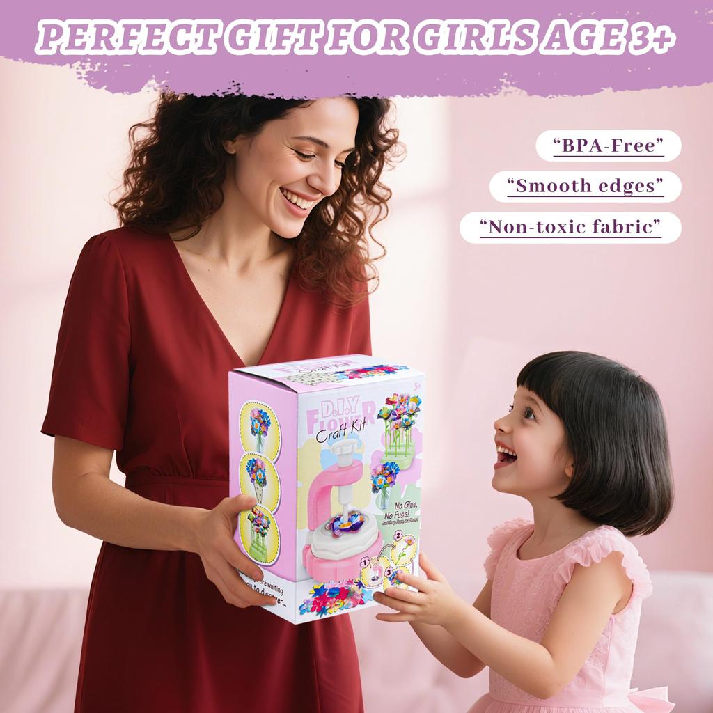Flower Bouquet Craft Set, Educational Toy, Perfect for Parties, Kids' Craft Activity