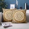 1 Pieces Brown Mandala Patterned Decorative Throw Pillows Polyester pillowcase, sofa decorative cushion cov Headboard Pillow