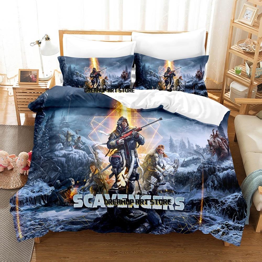 Game Scavengers Bedding Set Single Twin Full Queen King Size Bed Set Adult Kid Bedroom Duvetcover Sets comforter set
