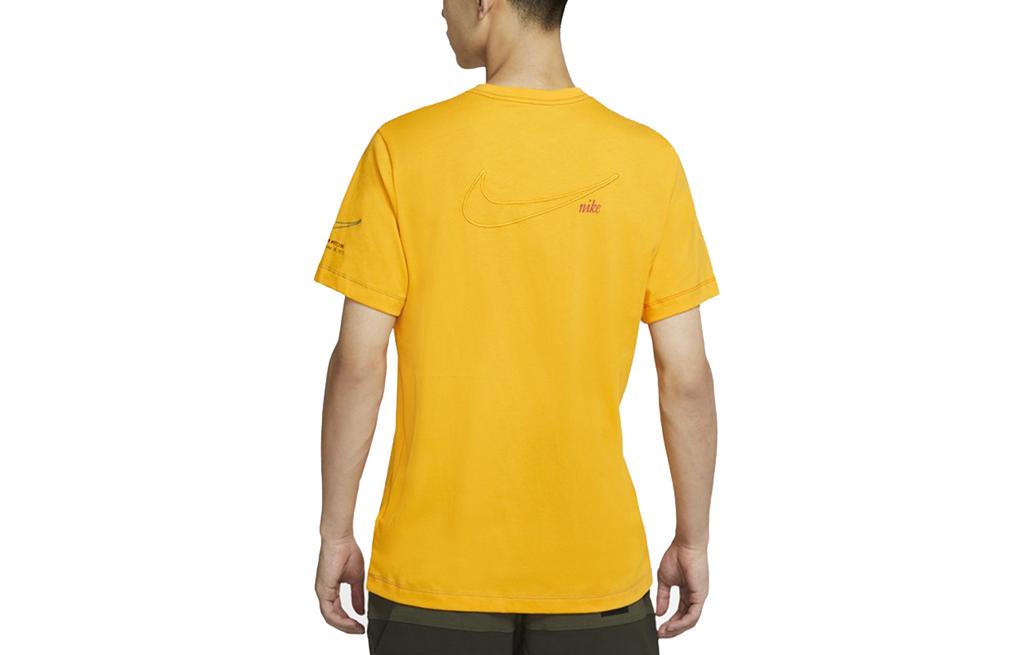 Nike T Shirts Men's Gold Crew Neck Moderate Straight Fit DJ1394-739