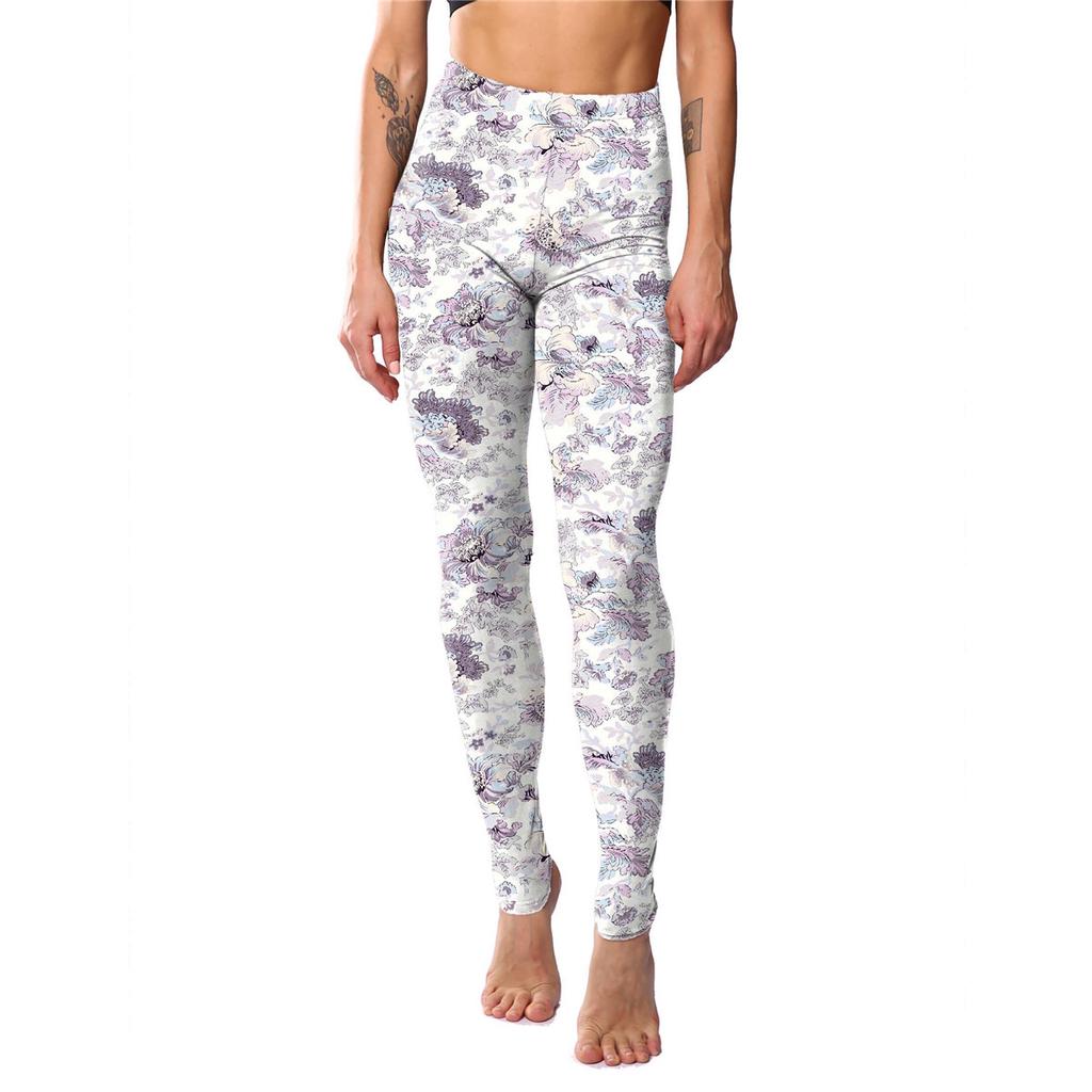 Floral Leggings High Waist Paisley Printed Legging For Women Highly Stretchable Fitness Tights Yoga Pants Workout Sportswear