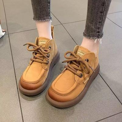 Frau Winter Stiefeletten Sneakers Schnee Stiefel Frauen Plattform Schuhe Bequem Runde Kopf Niedrigen Ferse Elegante Herbst