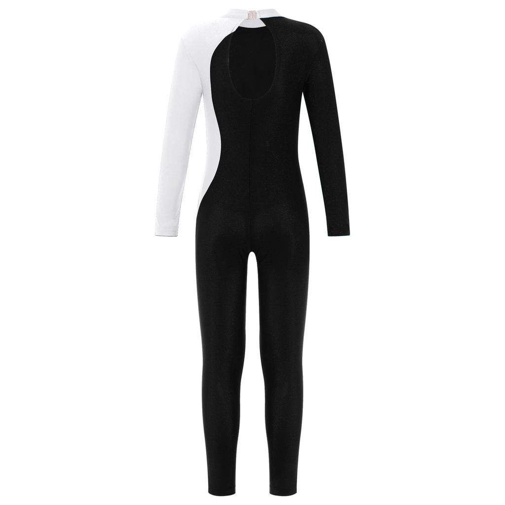 Dívčí gymnastický trikot třpytivý Celotělový dres Jednodílné sportovní body s kamínky Soutěžní taneční kostým