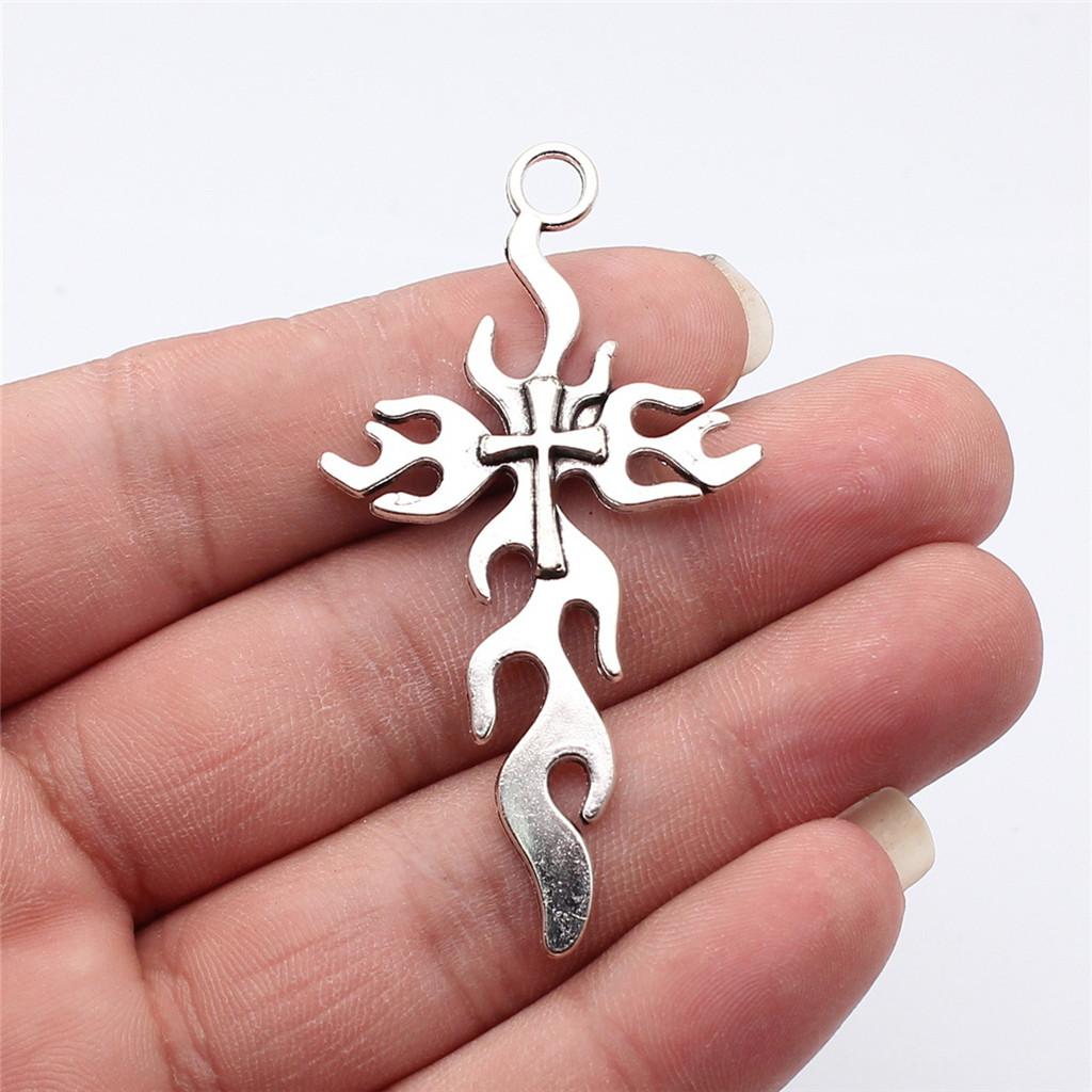 Large Crosses Detailed Religious Charm Antique Bronze Zinc Alloy Jewelry Making Supplies Necklace Making DIY Charms