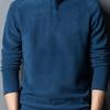 Pánská mikina Jednobarevná Dlouhý rukáv Zip Stojánek Límec Pulovr Top Silný Polar Fleece Ochrana krku Střední délka Pánské Top