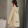 Large Size Hooded Trench Coat Jacket Women Autumn Spring Medium Long Jacket