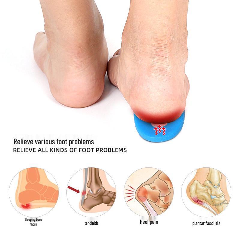 Silikon U-förmige Ferseneinlage zur Schmerzlinderung, Stoßabsorption & Komfort für Damen und Herren