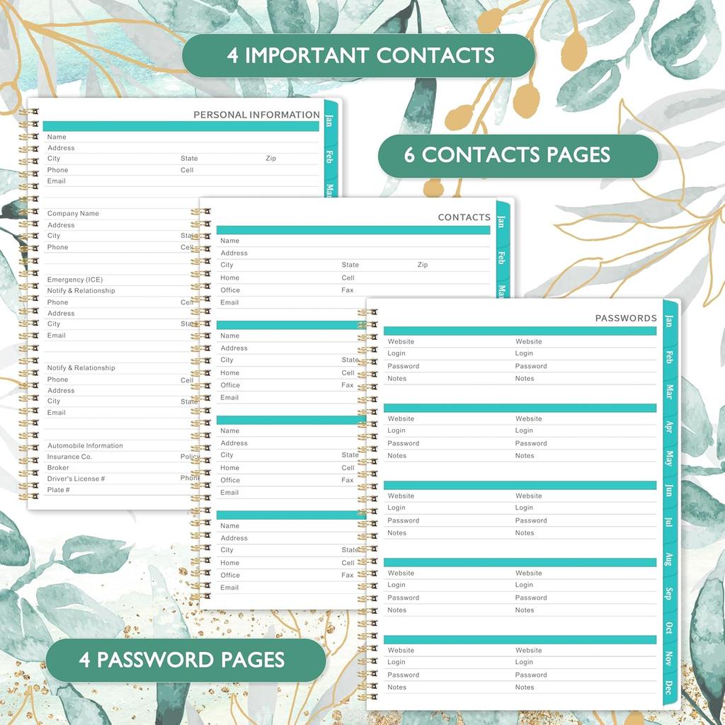 2026 Monthly Planner - 2026 Planner from January 2026- December 2026, 2026 Monthly Planner 8.5"x 11", with Tabs, Double Back Pocket, Large Blocks
