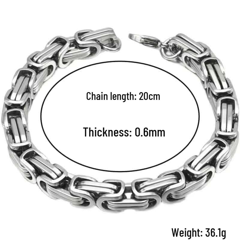 Men's Stainless Steel Cuban Chain Dominant Titanium Necklace