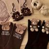 1PACK/3 Pairs of Cute Bear Socks Autumn and Winter Crew Socks, Men's Socks, Women's Socks