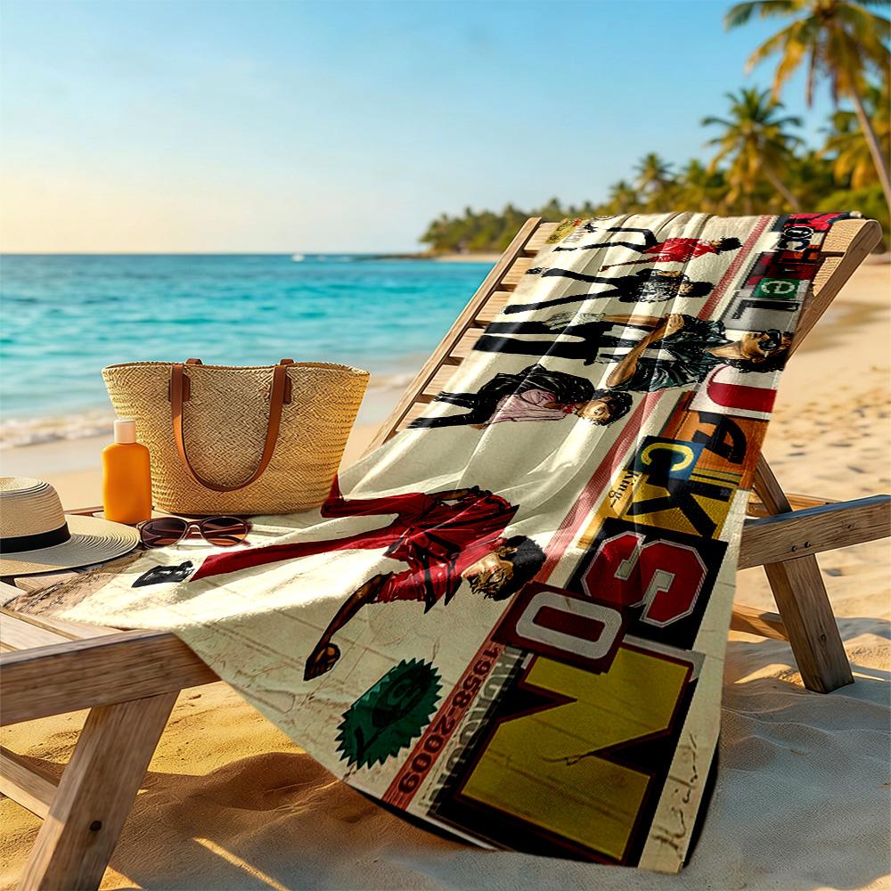 Michael Jackson Beach Towel Super Soft Microfiber Quickdry Fabric Comfortable Lightweight