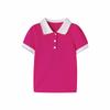 Desa Girls' Academy Style Knitted Short Sleeve T-Shirt