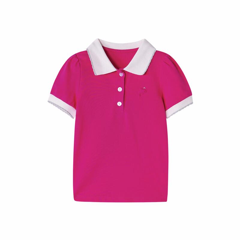Desa Girls' Academy Style Knitted Short Sleeve T-Shirt