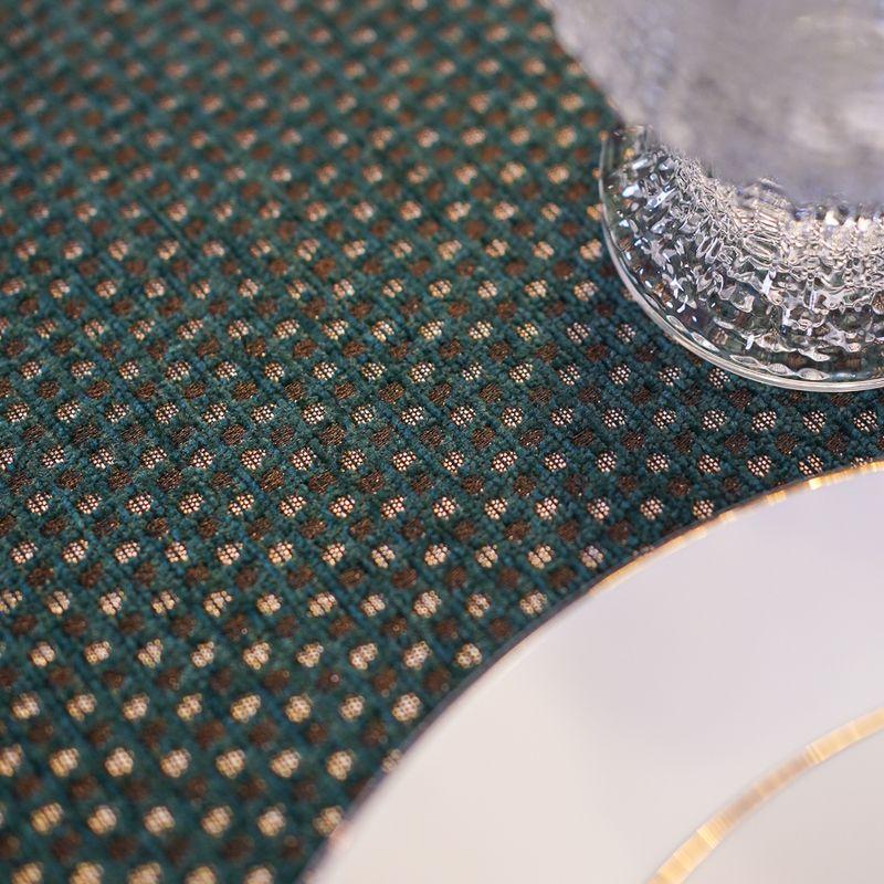 

Table Runner Placemat Waterproof Fabric Miss Peony Green European and American French style Light Luxury Cabinet Coffee Table Cover Cloth Table Mat Sink Gold Placemat leaflet 29cm * 39cm