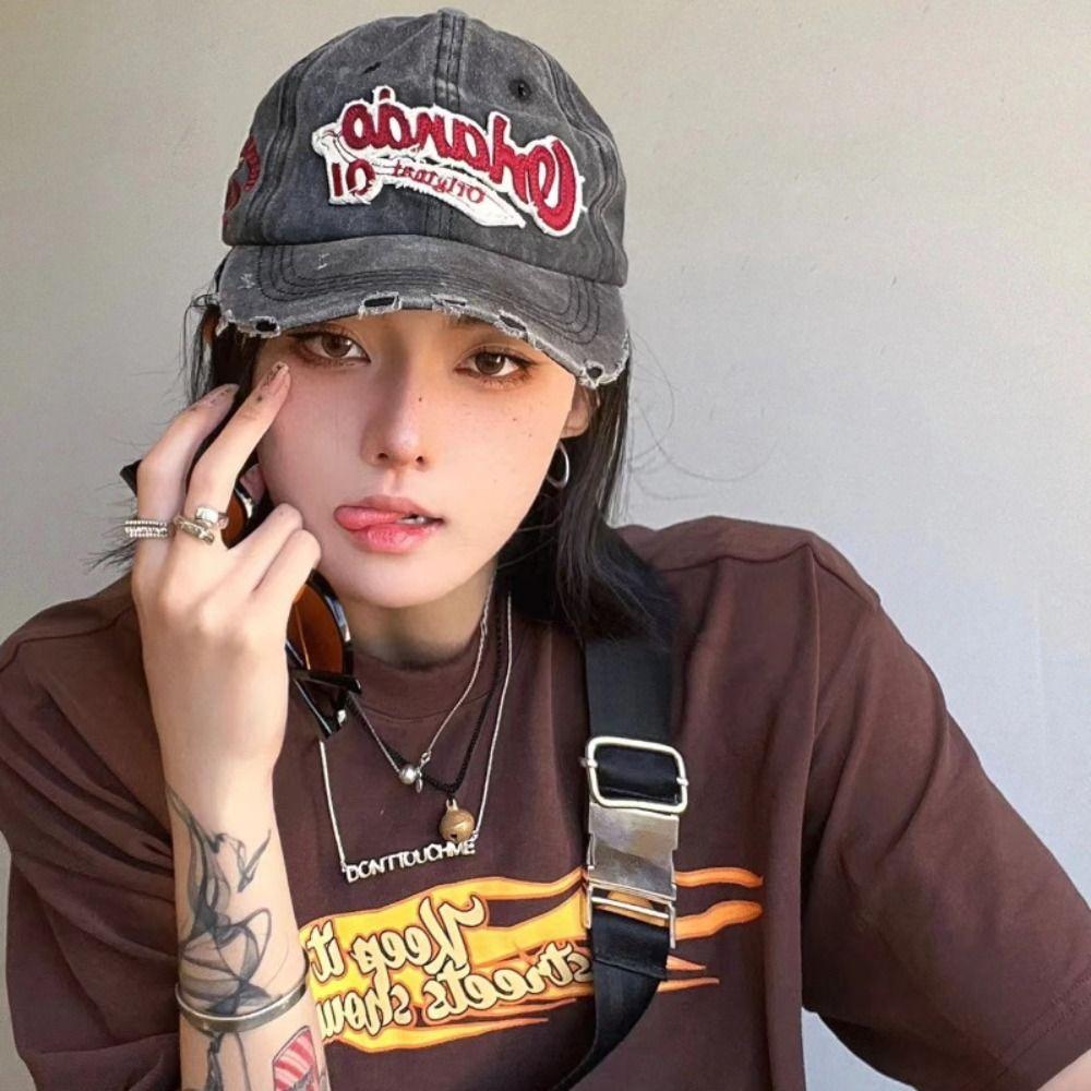 

Sunscreen Hat Women Baseball Cap Peaked Cap Letter Baseball Cap Korean Style Sun Hat Outdoor серый