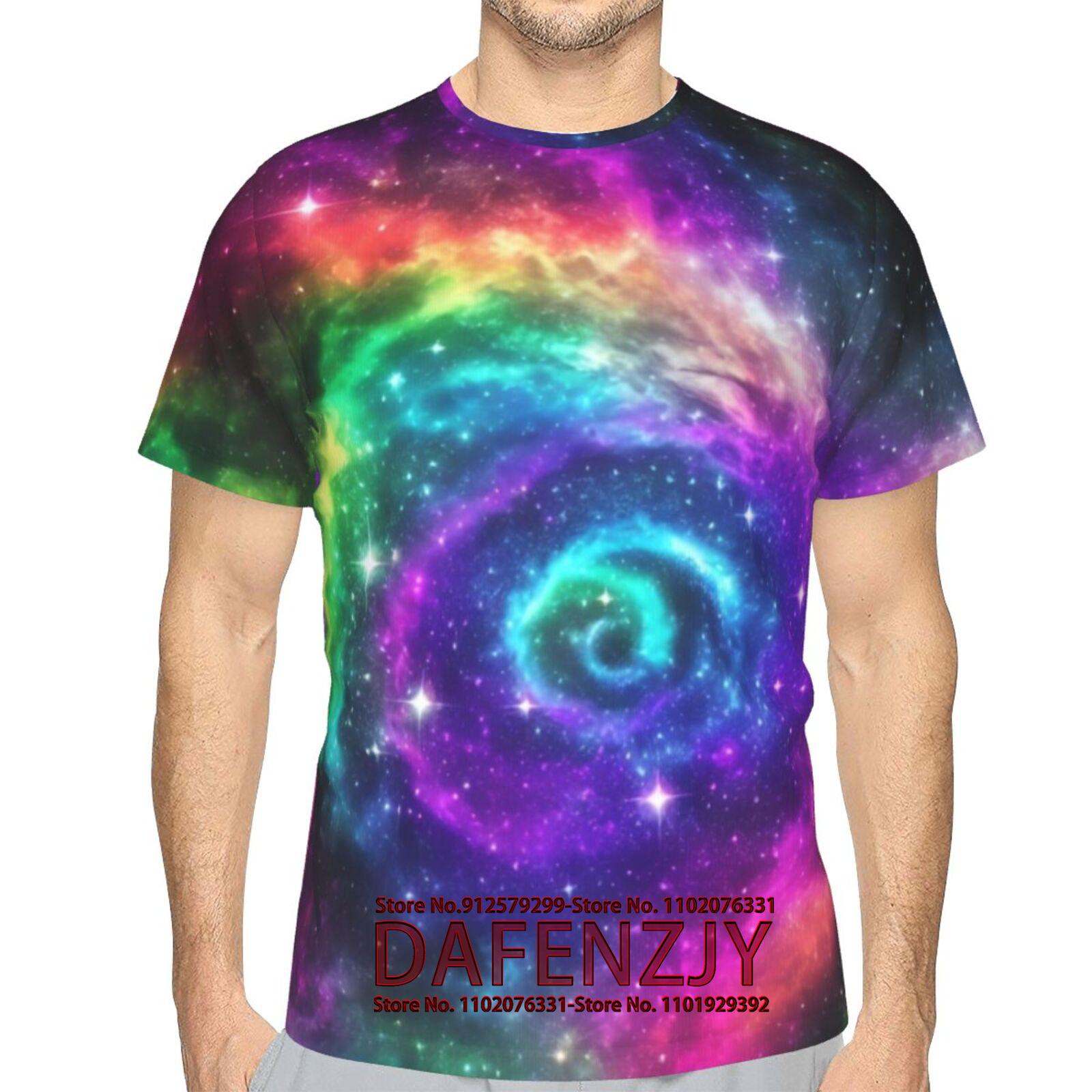 

Футболка с абстрактным принтом Tie Dye 3D, мужская, 2024, креативная, повседневная, с коротким рукавом, Harajuku Street Top L красный